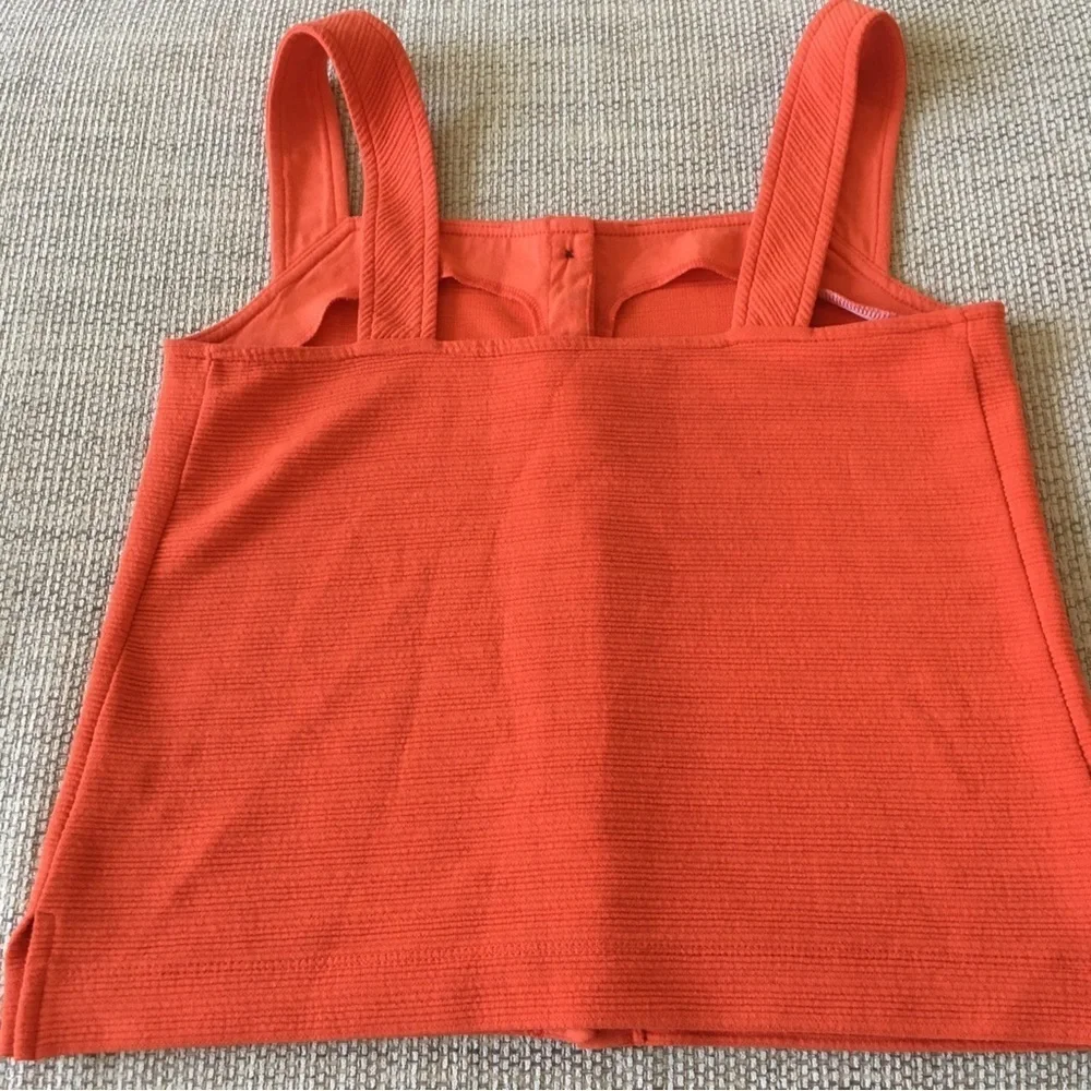 J.Crew Orange Button-Front Tank Top XXS